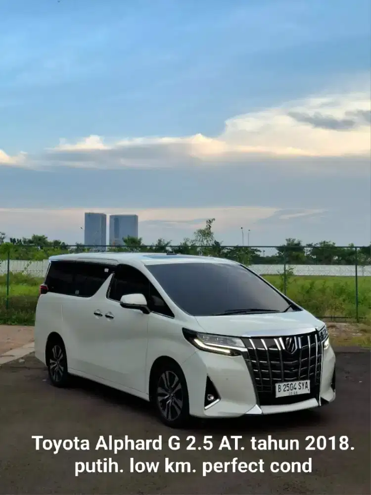 (Low Km)Toyota Alphard G 2.5 AT. Tahun 2018. Putih. Perfect cond