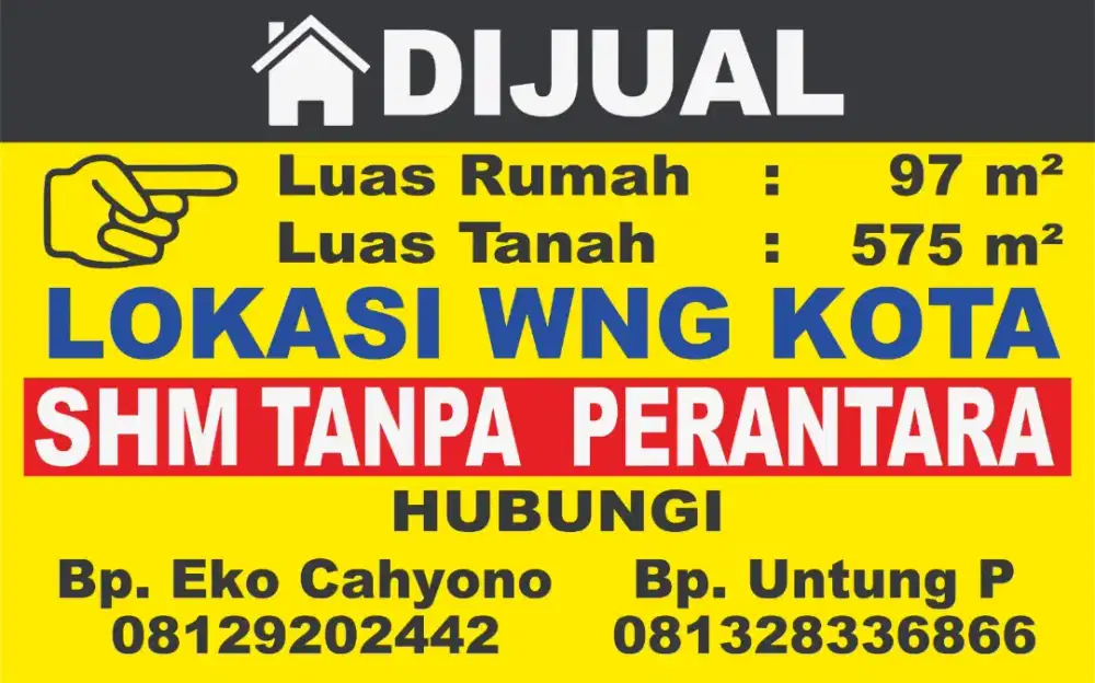 Dijual Rumah dan Tanah Pekarangan pusat kota Wonogiri (Nego)