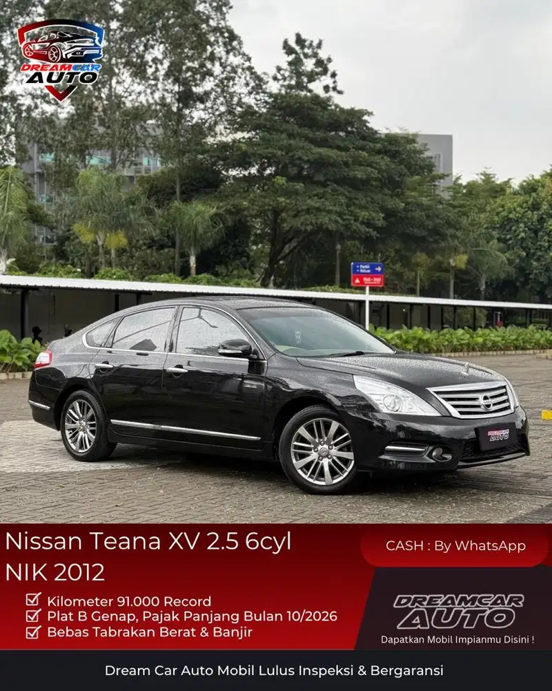[ KM91RB Low ] Nissan Teana XV 2.5 6 Cylinder CVT 2012 Hitam