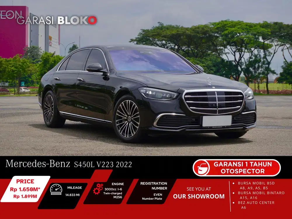 (Odo 14rb War ON) Mercedes Benz S450L 4Matic V223 M256 EQ-Boost 2022