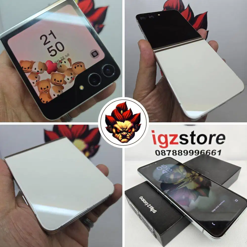 Samsung Z FLIP 5 Lavender White SEIN Fullset   No Minus