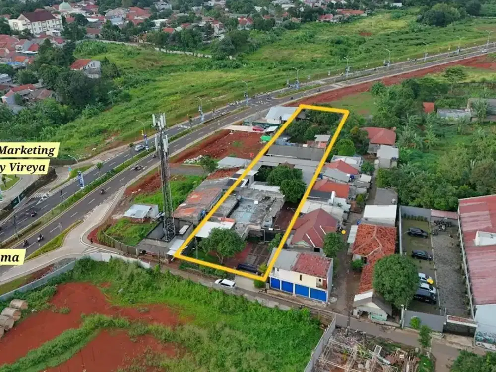 Rumah Hitung Tanah 2432m2 20x120 SHM Lokasi Strategis di Serpong
