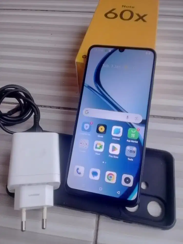 Hp bekas Istri Realme Note 60x 4+8/128 Fullset