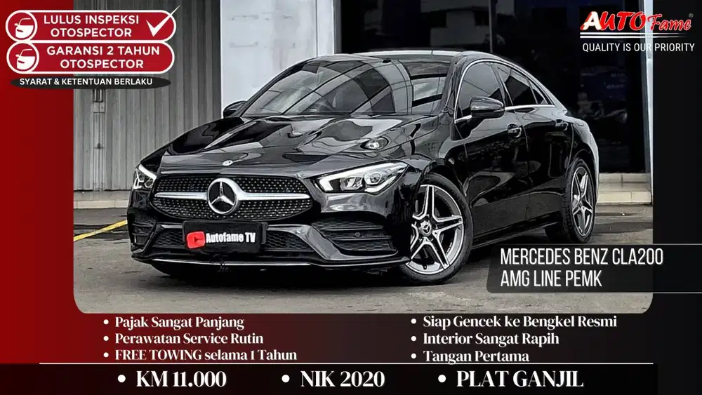 KM 11RB Mercedes Benz CLA200 AMG Line Pemk 2021 Black On Black Tgn 1 D