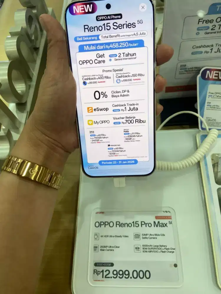 PROMO CICILAN BUNGA 0% OPPO RENO 15 PRO MAX 5G