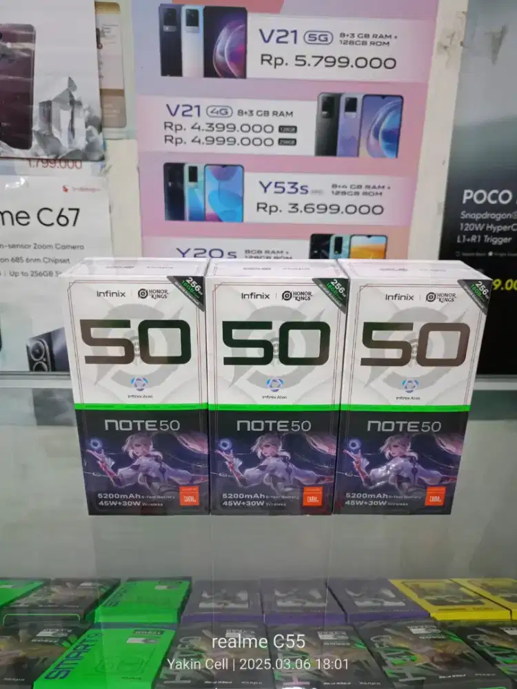 Infinix Note 50 8/256 GB Helio G100 AMOLED  144Hz Garansi Resmi