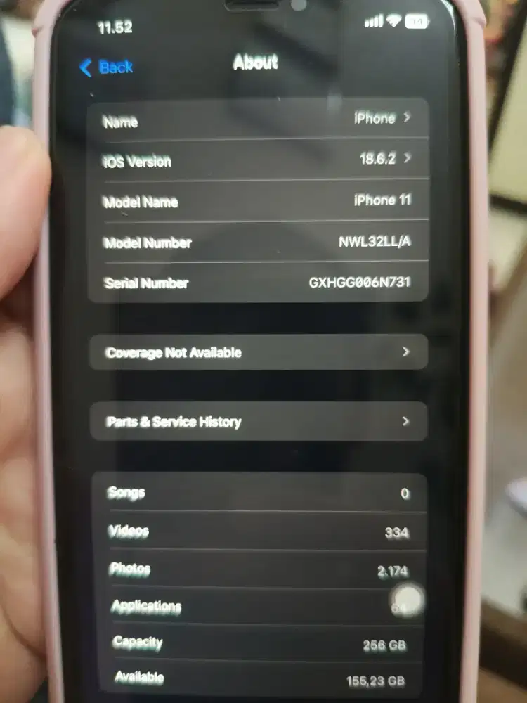 Iphone 11 256 Inter terdaftar Bea Cukai