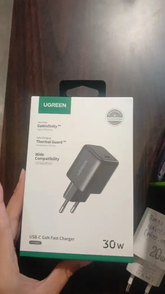 Charger UGREEN 65007 USB C Gan 30W Black