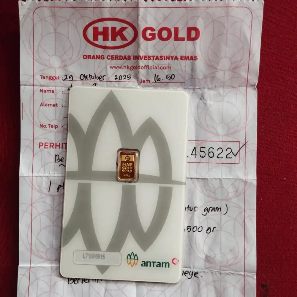 Emas Antam Batangan 0,5 Gram