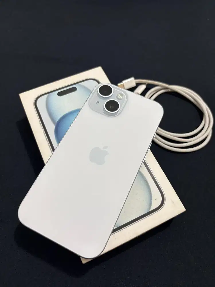 IPHONE 15 BLUE MASIH GARANSI MULUS