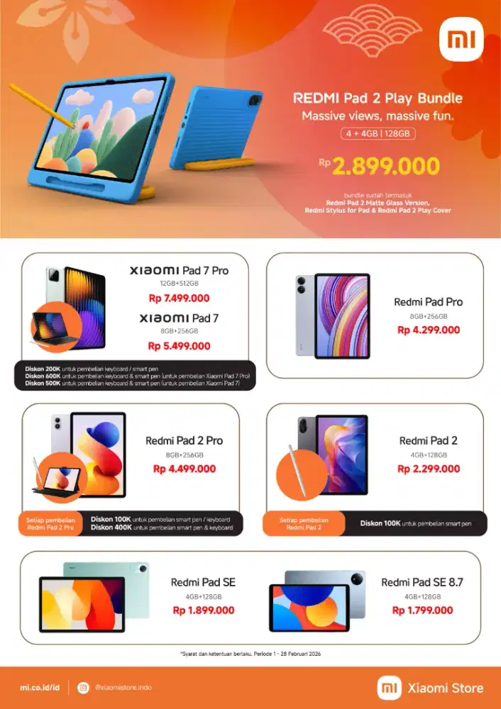 Tablet xiaomi ready credit bisa arwa kutisari