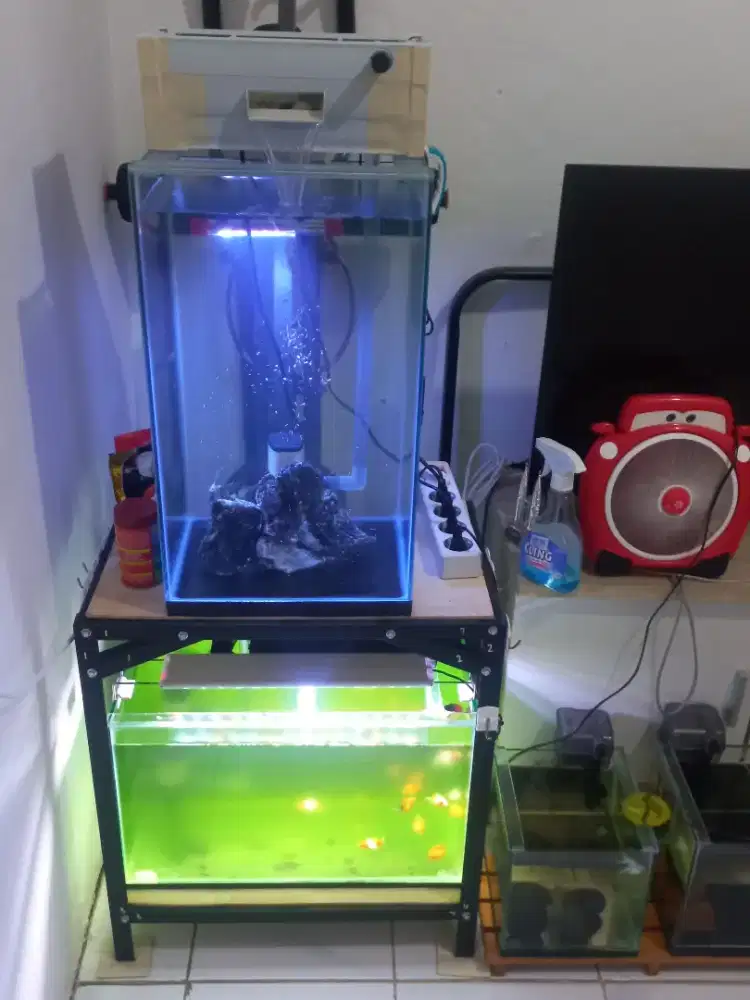 Dijual Aquarium fullset tinggal colok,