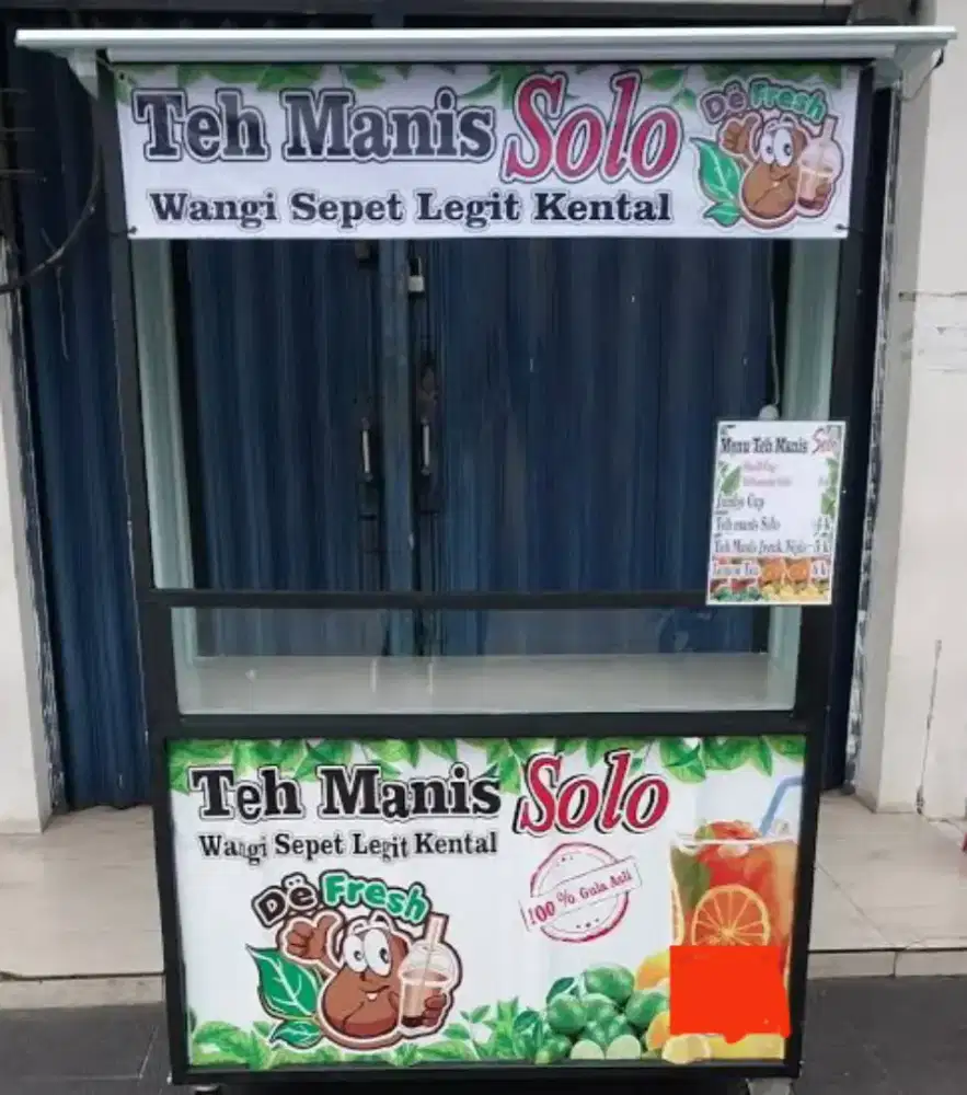 Gerobak bekas ES Teh Solo