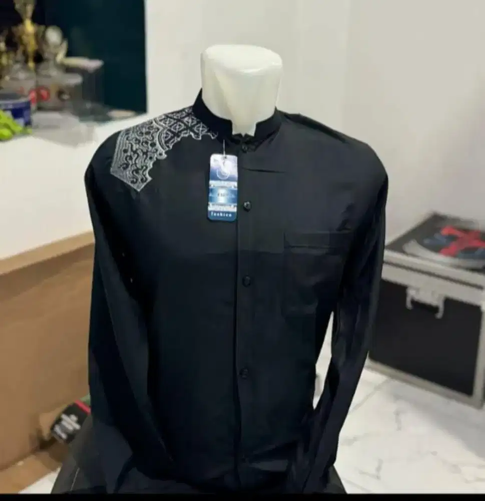 Baju Koko bordir bahan katun mikro