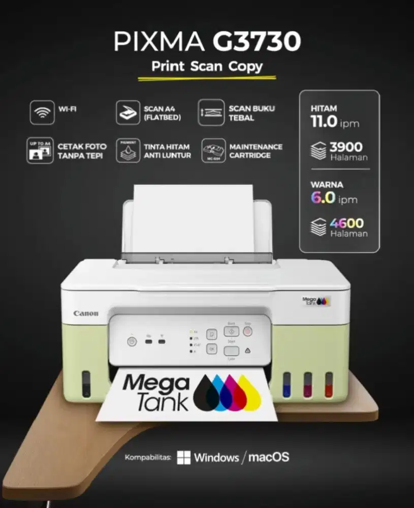 Printer Canon G3730 Green