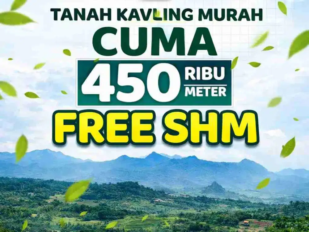 DIJUAL TANAH SHM MURAH VIEW INDAH BOGOR PROMO HARGA UP TO 50%  TERBATAS