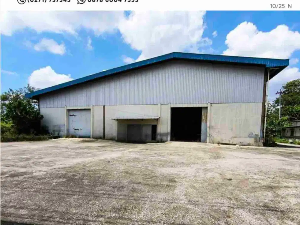 Jual Gudang Jl. Raya Solo Boyolali