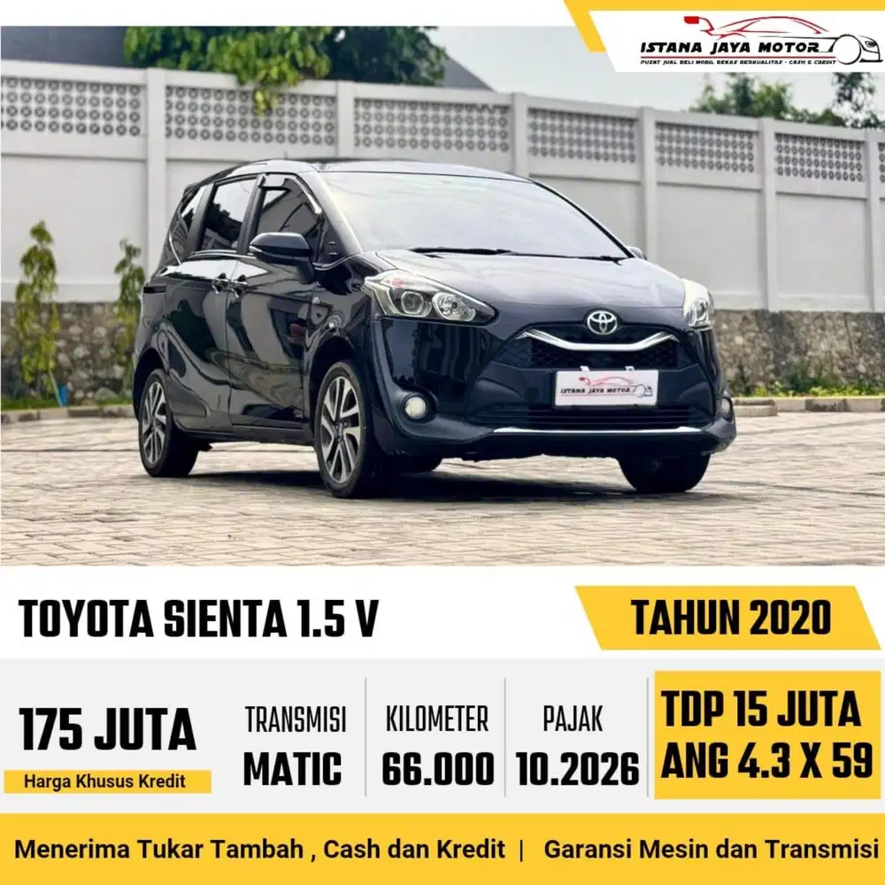 Toyota Sienta V AT th 2020 #istana jaya motor