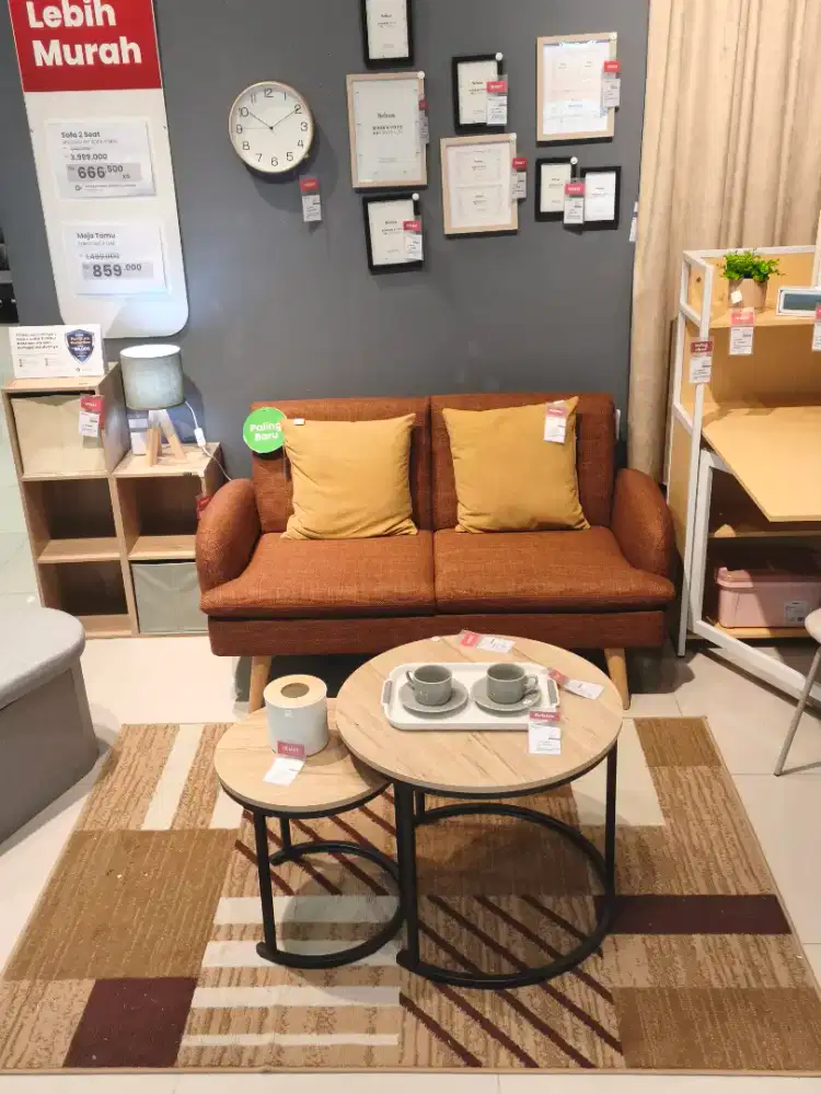 Sofa Tamu 2 Seater Skandinavia Murah