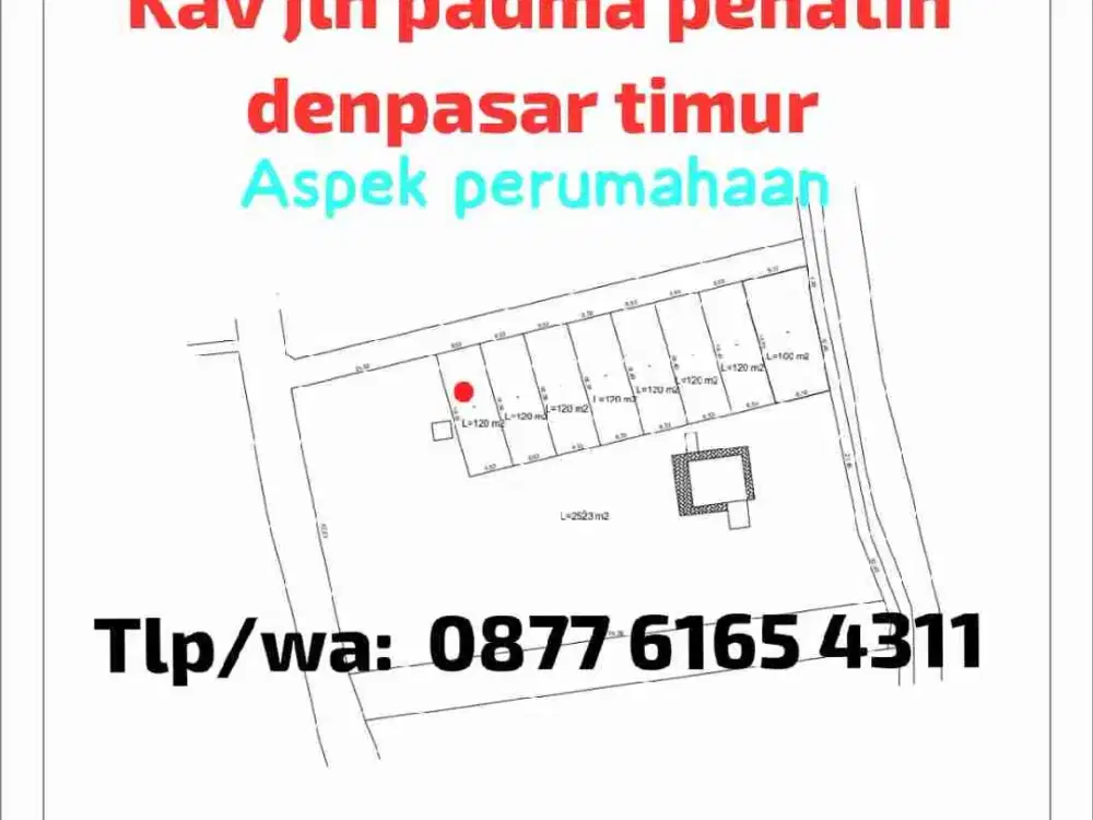 Tanah 120m2 di padma penatih Denpasar timur