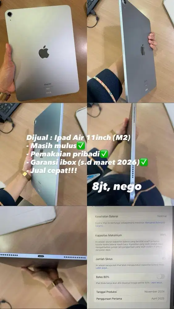 Ipad air wifi - 11 inch (M2) 128gb