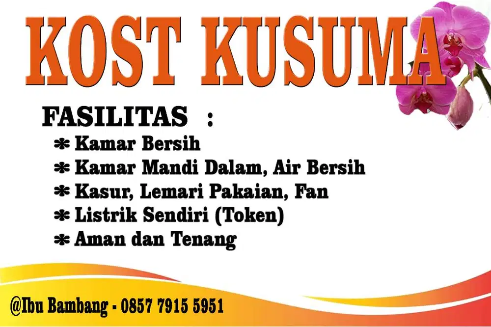 Kamar Kost Disewakan untuik Karyawan/i