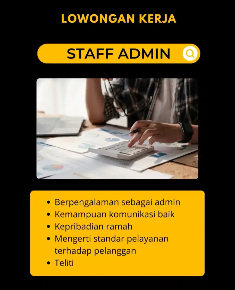 Lowongan Kerja : ADMIN ONLINE SHOP (LAKI-LAKI)