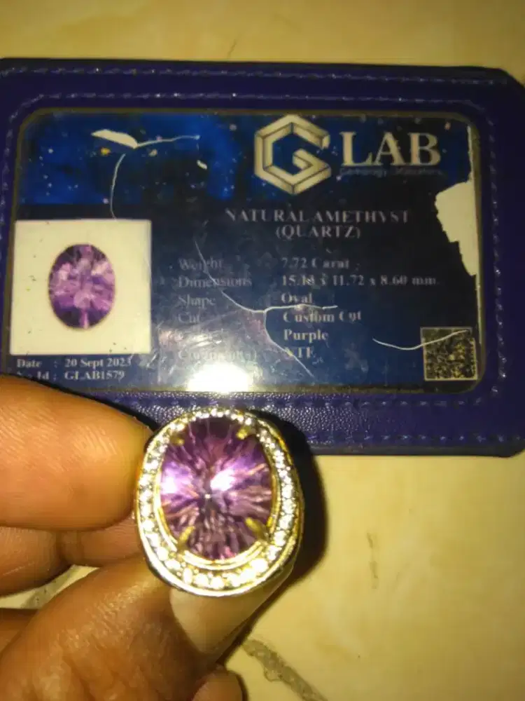 Kecubung model custom ( Natura Amethys Quartz)