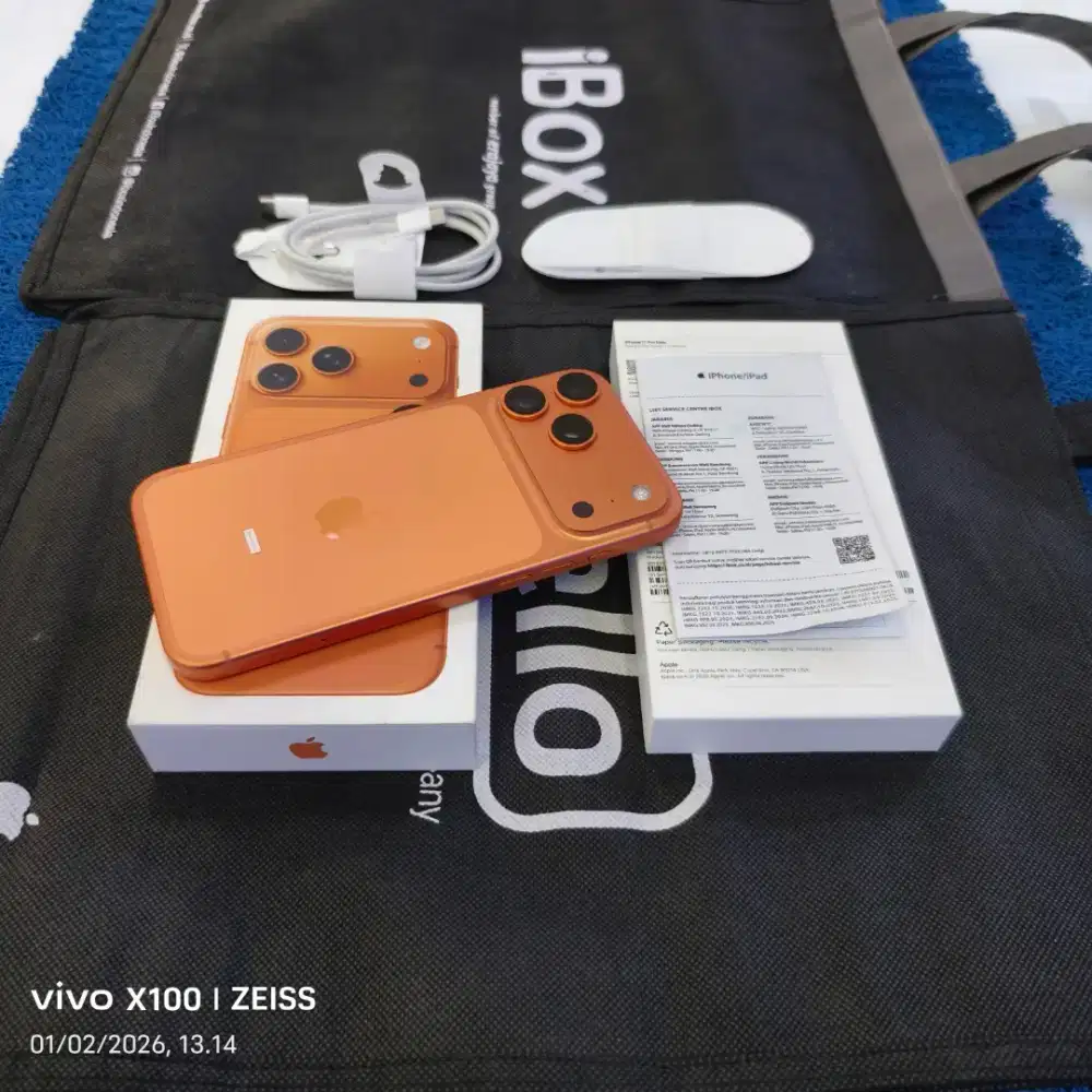 Iphone 17 Pro Max 256gb Baru pakai 2 Minggu 99,9% Like new resmi ibox