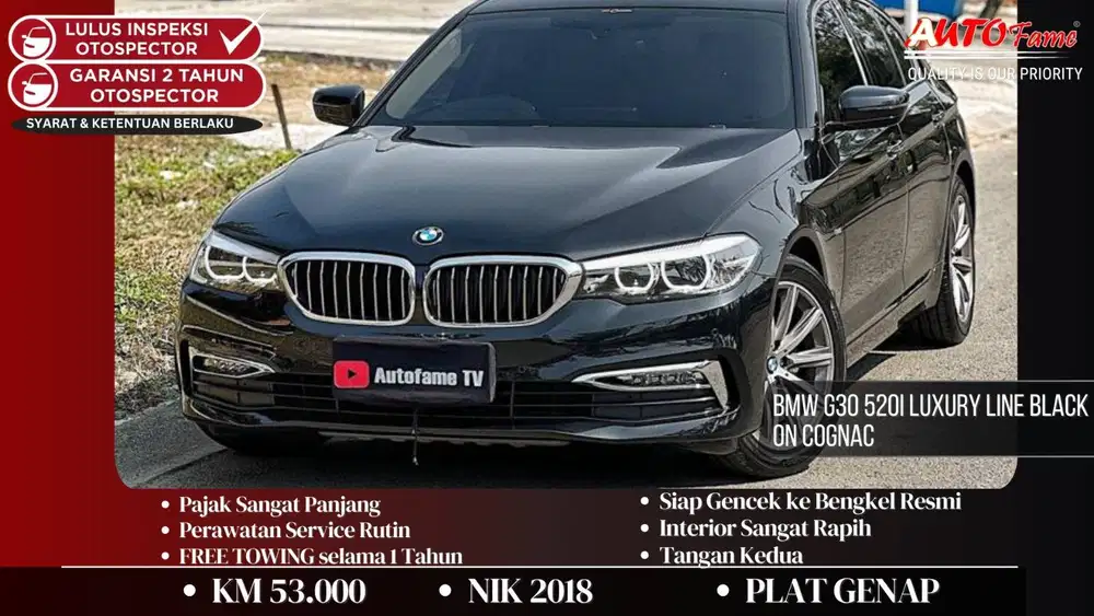BMW G30 520i Luxury Line Black On Cognac 2018 Akhir