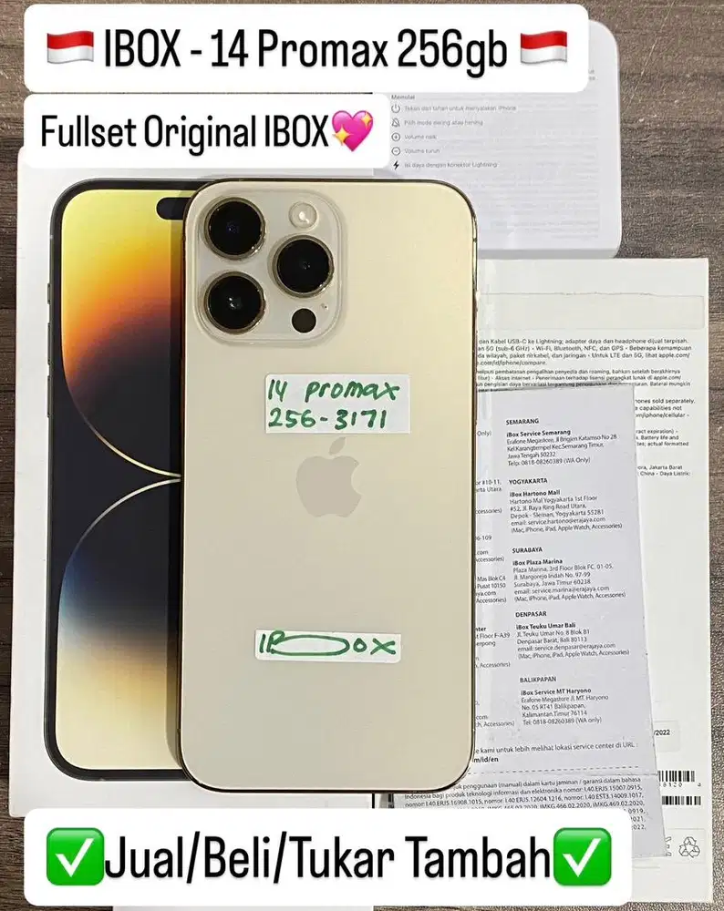 Iphone 14 Promax 256 Gold IBOX