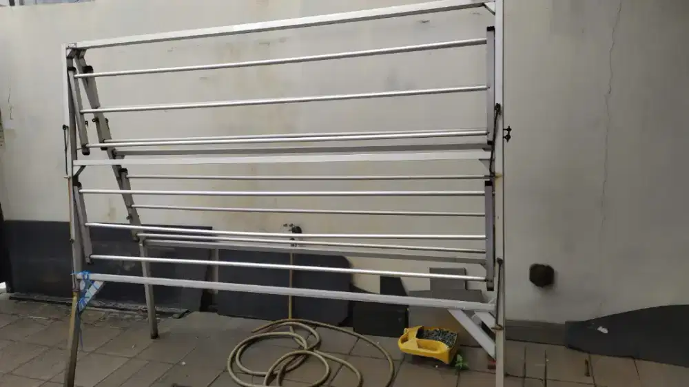 Jemuran baju lipat ALUMINIUM panjang 2 meter