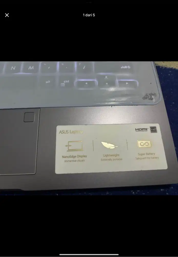Laptop Asus Ryan 3 fullset no minus sudah ada finger nya
