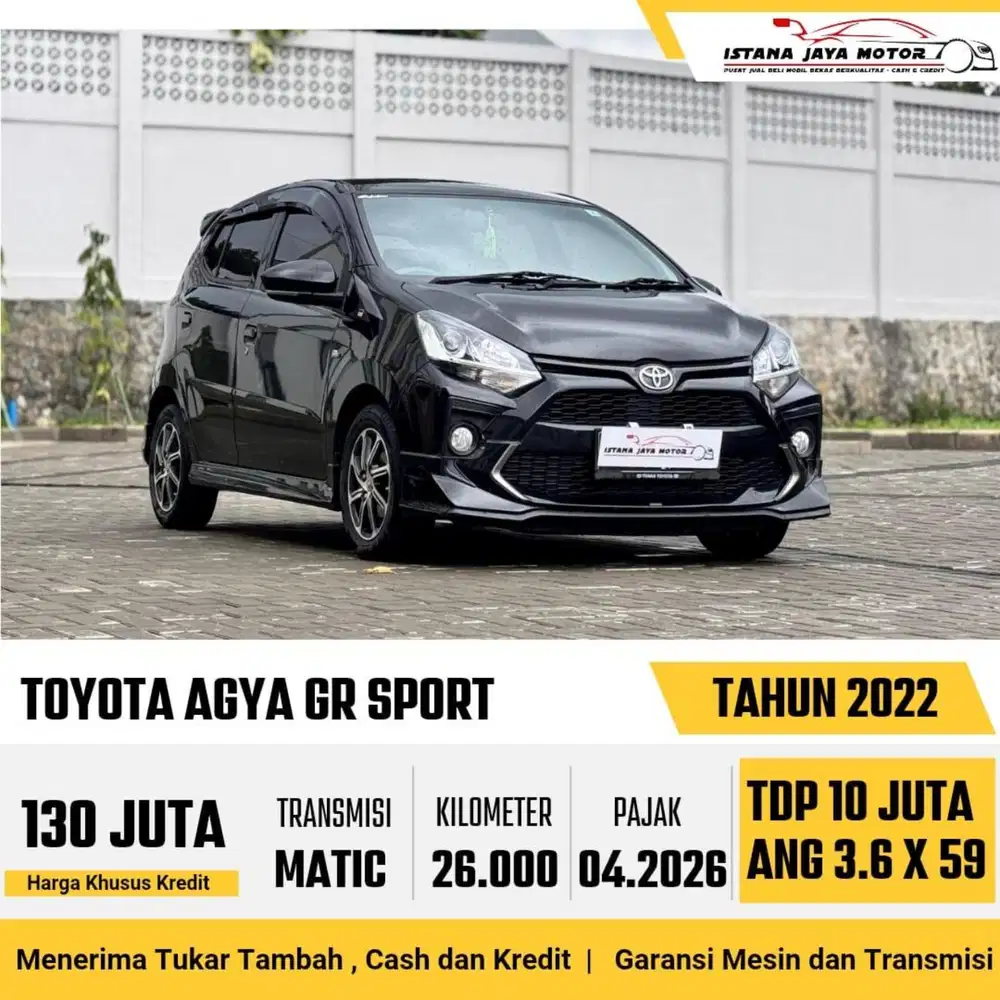 Toyota Agya GR Sport AT th 2022 #istana jaya motor