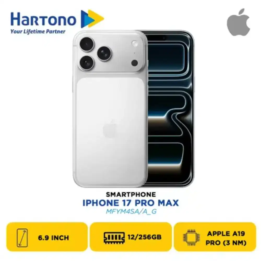 IPHONE 17 PRO MAX 256GB SILVER PROMO CICILAN BUNGA 0% 12 BULAN