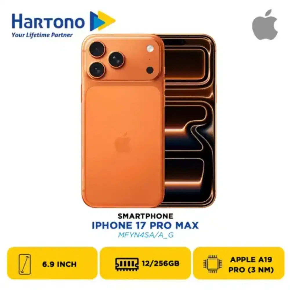 IPHONE 17 PRO MAX 256GB COSMIC ORANGE PROMO CICILAN BUNGA 0%