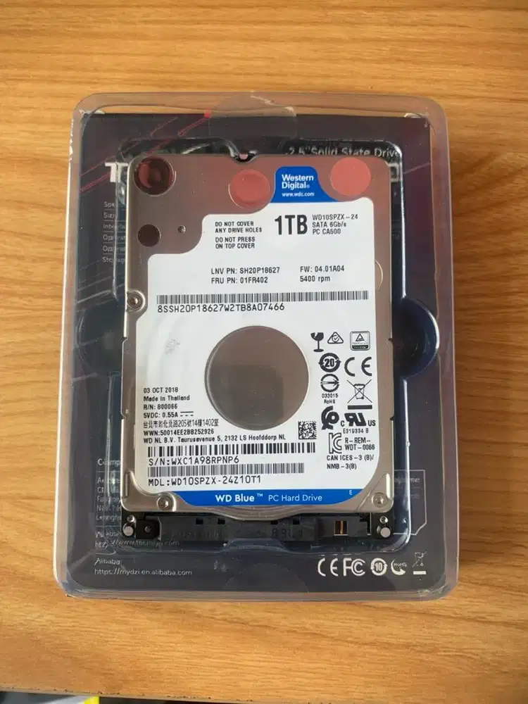 Harddisk Laptop 1 TB Slim WD Blue 2,5