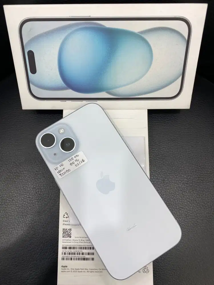 Iphone 15 , Blue , 128GB IBox