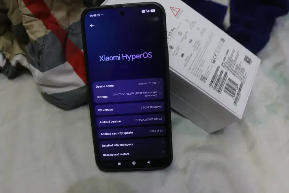 Xiaomi 15T pro ram 12GB memori 1 TB(1024GB)