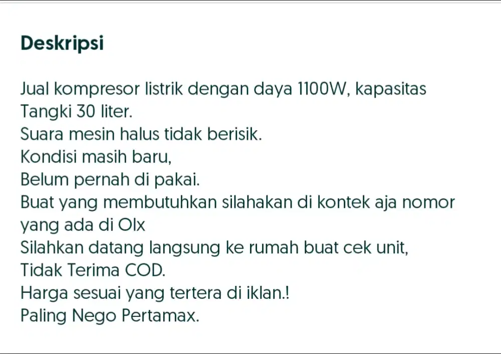 Jual kompresor listrik