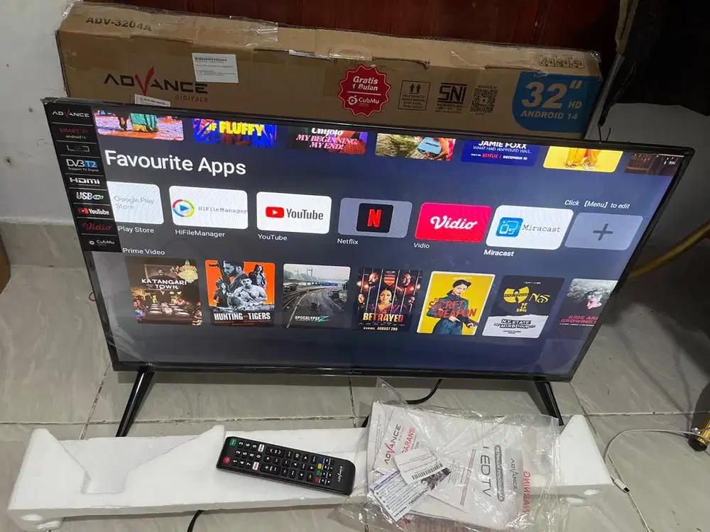 Smart TV Advance 32 inc gres lengkap