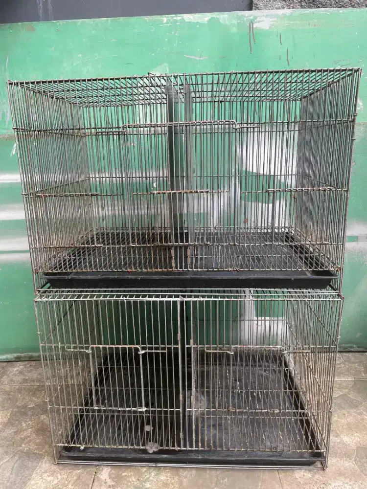Kandang stainless bersekat,kokoh,ukuran :60x40x40