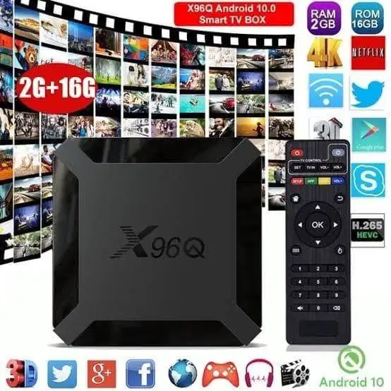 STB TV Box Android 10 2GB 16GB X96Q Allwinner H313 Quad Core 4K Wifi