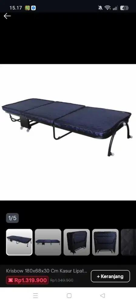 Jual cepat kasur lipat warna hitam