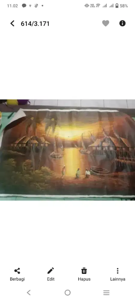 Lukisan kanvas pemandangan