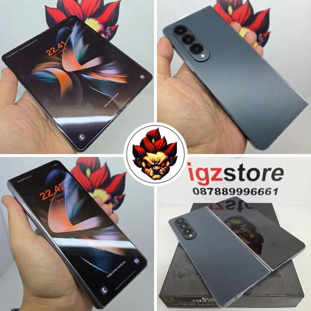 Samsung Z Fold 4 Greygreen 12/256 SEIN Mulus 98% NO Minus Fullset