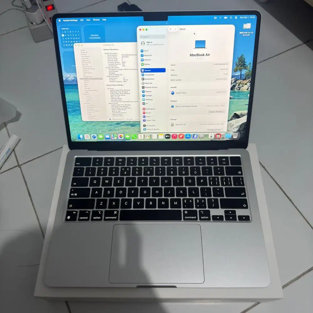 Macbook Air M2 8/256 ex inter mulus fullset