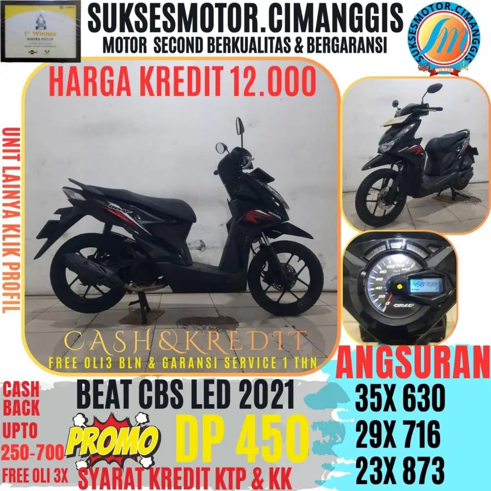 DP 450 TERMURAH CASHBACK UPTO700RBU FREEOLI3X BEAT CBS LED