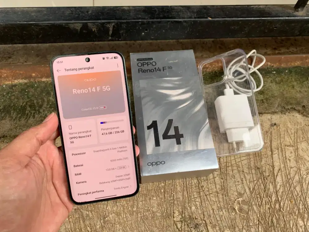 Oppo reno 14f 5G ram 12/256 fullset