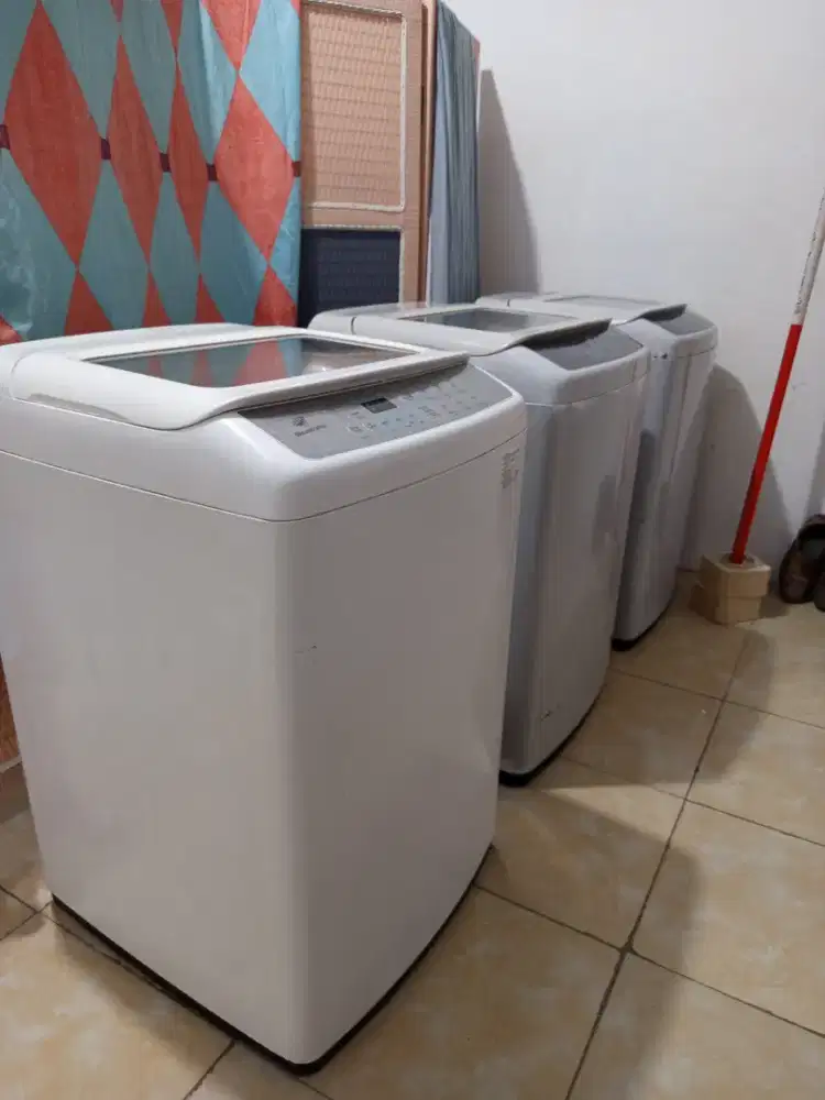 Jual mesin cuci ex anak kos, samsung type Diamond Drum, dan wobble.